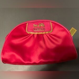 Coach Magenta Satin Cosmetic Case